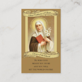 Visita St. Catherine de la tarjeta santa de Siena