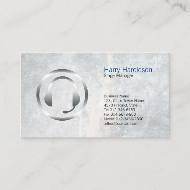 Visita Stage Manager audaces audífonos Icono tarjeta de p (Anverso)
