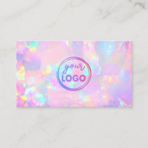 Visita su logotipo en tarjeta de presentación de opal en