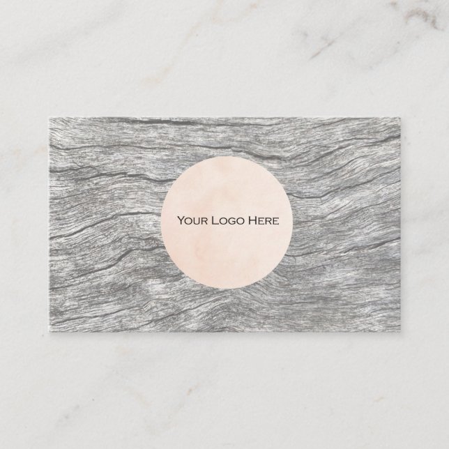 Visita Su logotipo Faded Timber Personalizado tarjeta de  (Anverso)