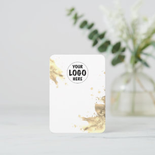 Visita Su logotipo Splash metálico Tarjeta de derivación