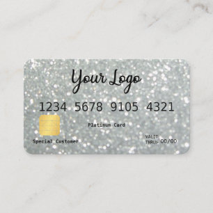 Visita Su tarjeta de crédito con el logotipo Silver Purp