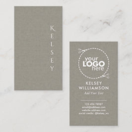 Visita Subtle Fabric Elegant Logotipo Tarjeta de presenta