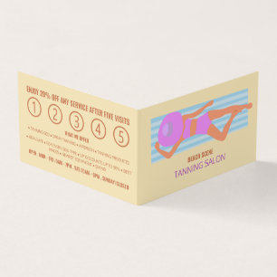 Visita Sunbather, Tanning Salon, Tarjeta de Lealtad Detal