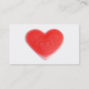 Visita Sweet Heart tarjeta de negocios rojo hacia atrás