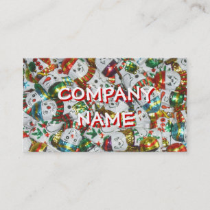 Visita Sweet Snowmen tarjeta de negocios texto delantero 
