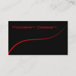 Visita Swoosh negro y rojo moderno simple - tarjeta de