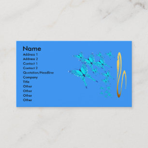 Visita Tarjeta azul del perfil de las mariposas