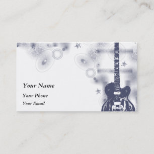 Visita Tarjeta azul gráfica del perfil de la guitarra