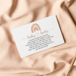 Visita Tarjeta Baby Shower de solicitud de libro rosa arc