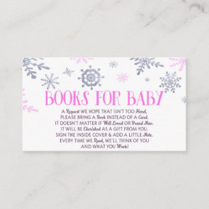 Visita Tarjeta Baby Shower para bebé con copo de nieve ro