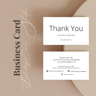 Visita Tarjeta Blanca de Agradecimiento para Redes Social