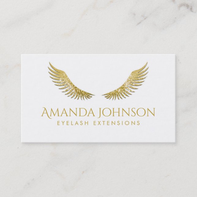 Visita Tarjeta blanca simple de los latidos del purpurina (Anverso)