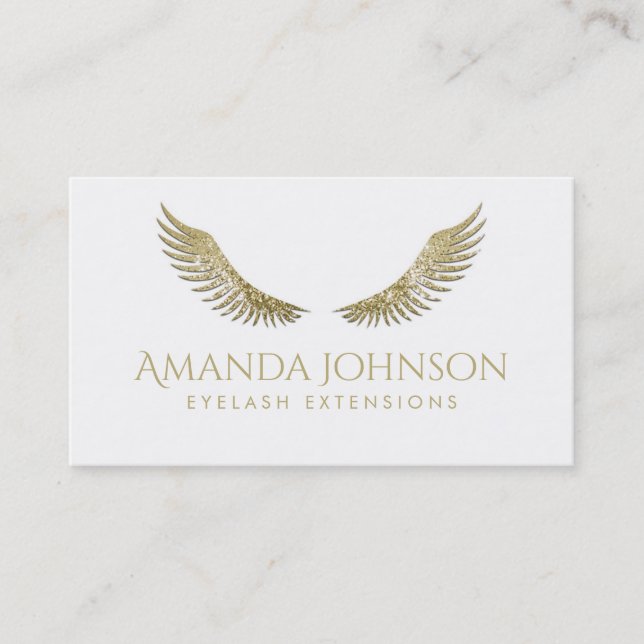 Visita Tarjeta blanca simple de los latidos del purpurina (Anverso)