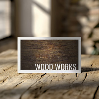 Visita Tarjeta bordeada de diseño de tablero de madera pa