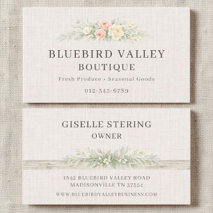 Visita Tarjeta boutique de campo con estilo shabby chic d