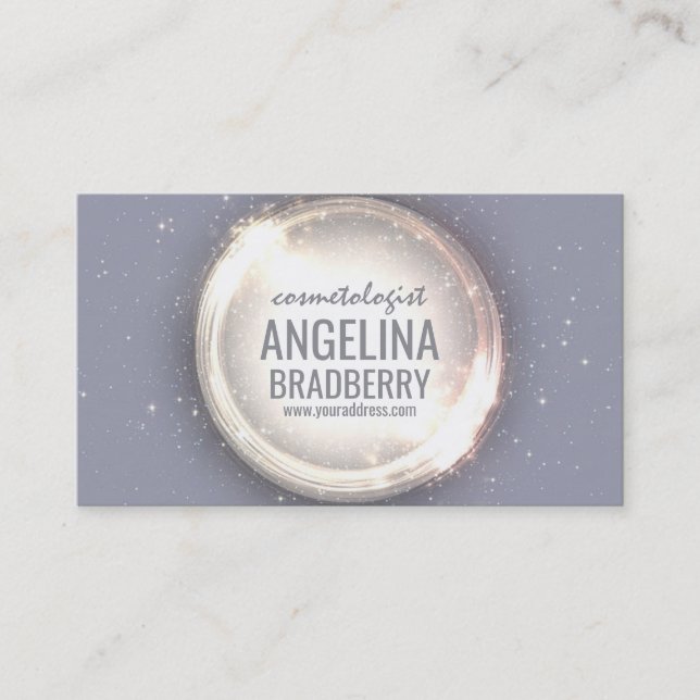 Visita Tarjeta brillante de la púrpura de la estrella del (Anverso)