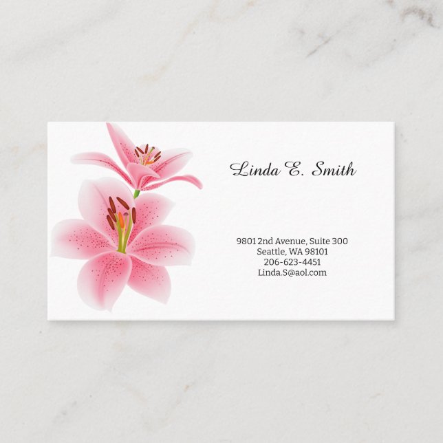 Visita Tarjeta Clásica de Llamada (Anverso)