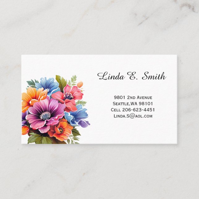 Visita Tarjeta Clásica de Llamada (Anverso)