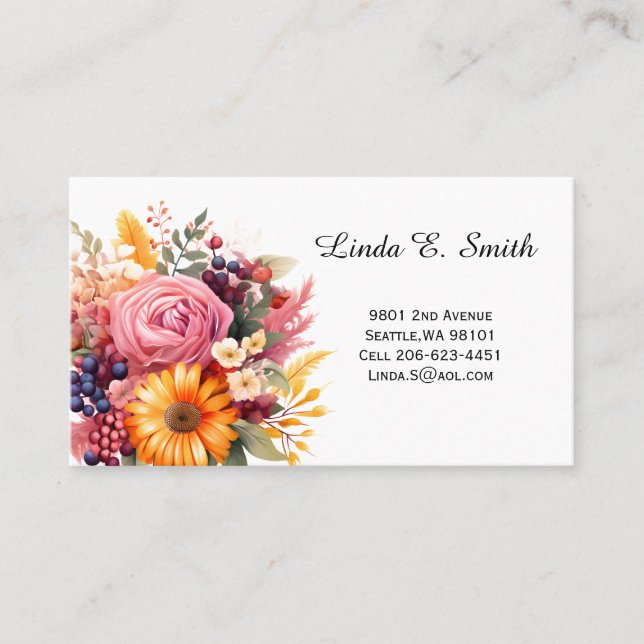 Visita Tarjeta Clásica de Llamada (Anverso)