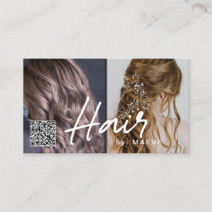 Visita Tarjeta comercial de código QR para el cabello el