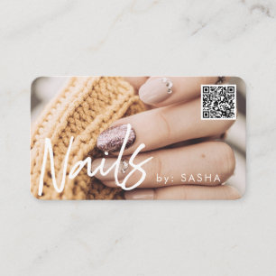 Visita Tarjeta comercial de fotos de código QR para clav