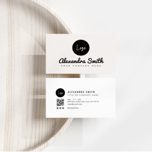 Visita Tarjeta comercial de logotipo simple personalizada