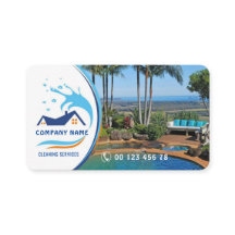 Tarjeta comercial de servicio de limpieza