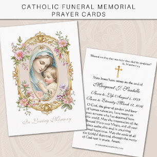Visita Tarjeta conmemorativa católica de funeral de la Vi