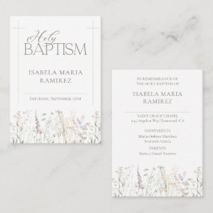 Visita Tarjeta conmemorativa de flores silvestres boho ac