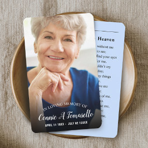 Visita Tarjeta conmemorativa de funeral de simpatía con f
