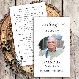 Visita Tarjeta conmemorativa de la oración de la foto de 