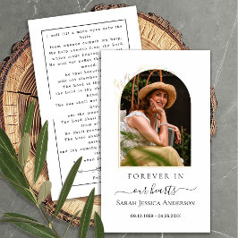 Visita Tarjeta conmemorativa de la oración de la foto de 