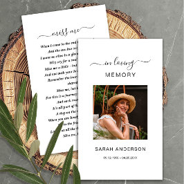 Visita Tarjeta conmemorativa de la oración de la foto de 