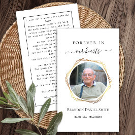 Visita Tarjeta conmemorativa de la oración de la foto de 