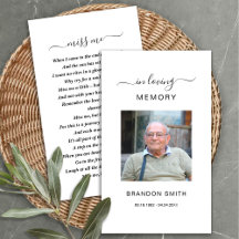 Tarjeta conmemorativa de la oración de la foto de 