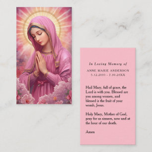 Visita Tarjeta conmemorativa de la Virgen María Rosa