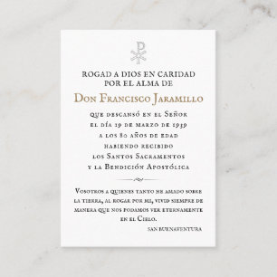 Visita Tarjeta conmemorativa de Recordatorio