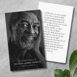 Visita Tarjeta conmemorativa del funeral de homenaje a la