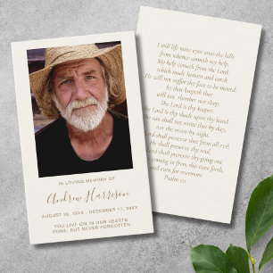 Visita Tarjeta conmemorativa del funeral de Marfil Gold P