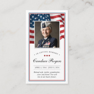 Visita Tarjeta conmemorativa patriótica Tarjeta de oració