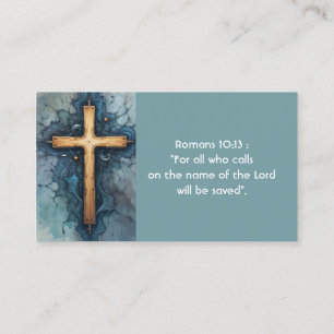 Visita Tarjeta cristiana de evangelismo crucifijo