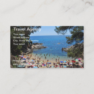 Visita tarjeta de agencia de viajes