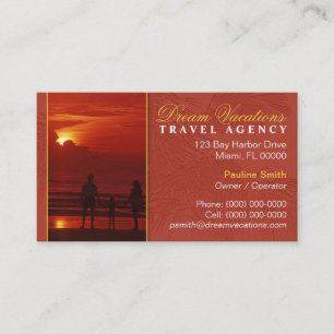 Visita Tarjeta de Agencia de Viajes