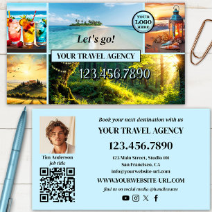Visita Tarjeta de Agencia de Viajes Fotográficos Profesio