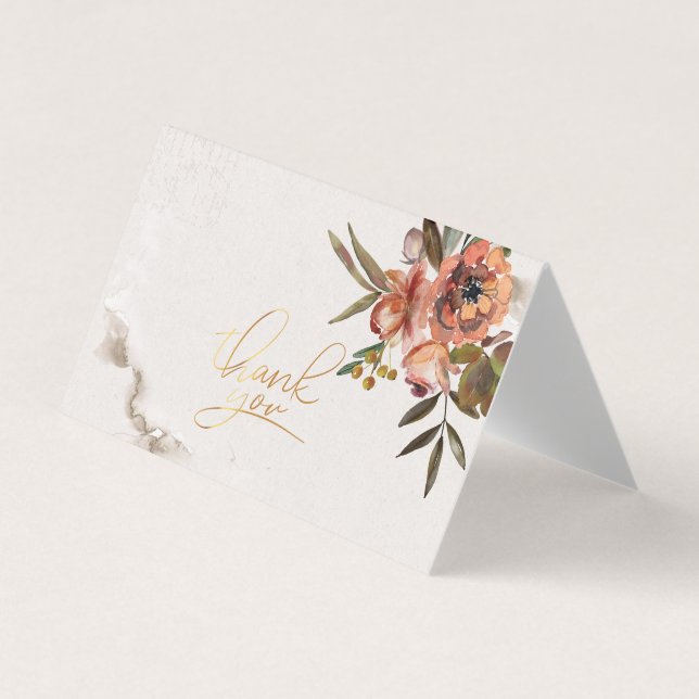 Visita Tarjeta de agradecimiento a las flores de otoño de (Anverso)