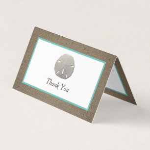 Visita Tarjeta de agradecimiento a Sand Dollar & Burlap