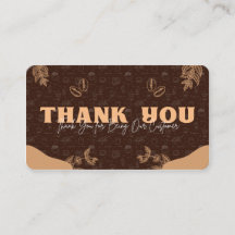 Tarjeta de agradecimiento Amante del café