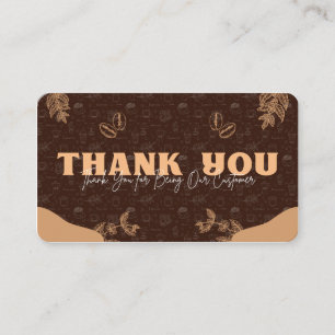 Visita Tarjeta de agradecimiento Amante del café