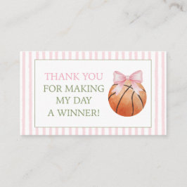 Visita Tarjeta de agradecimiento de baloncesto con raya r